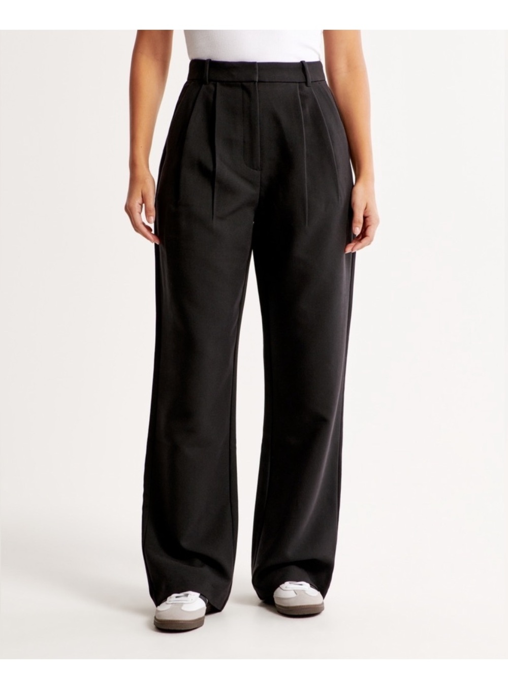 Abercrombie & Fitch Sloane Tailored Wide Leg Dress Pants In Black Size 31/12